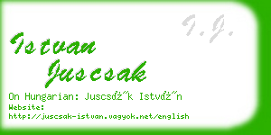 istvan juscsak business card